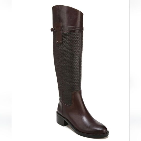 New Franco Sarto Colt Knee High riding Boot leather tall dark brown size 6.5 - Picture 1 of 10